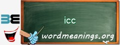 WordMeaning blackboard for icc
